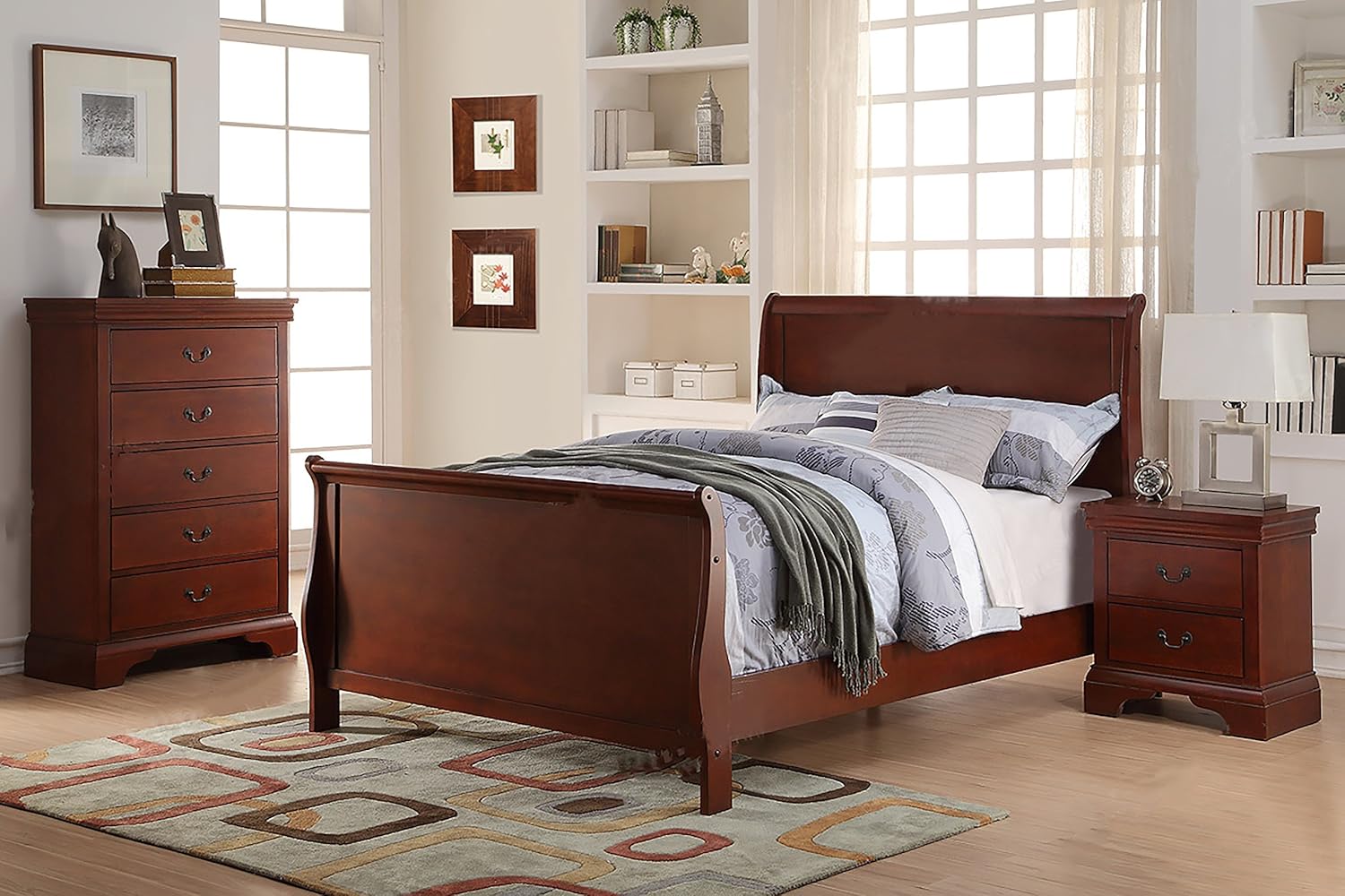 Brown Twin Bed D642