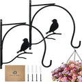 Black Metal 10 Inch 2 Pack Hanging Plant Bracket T668270