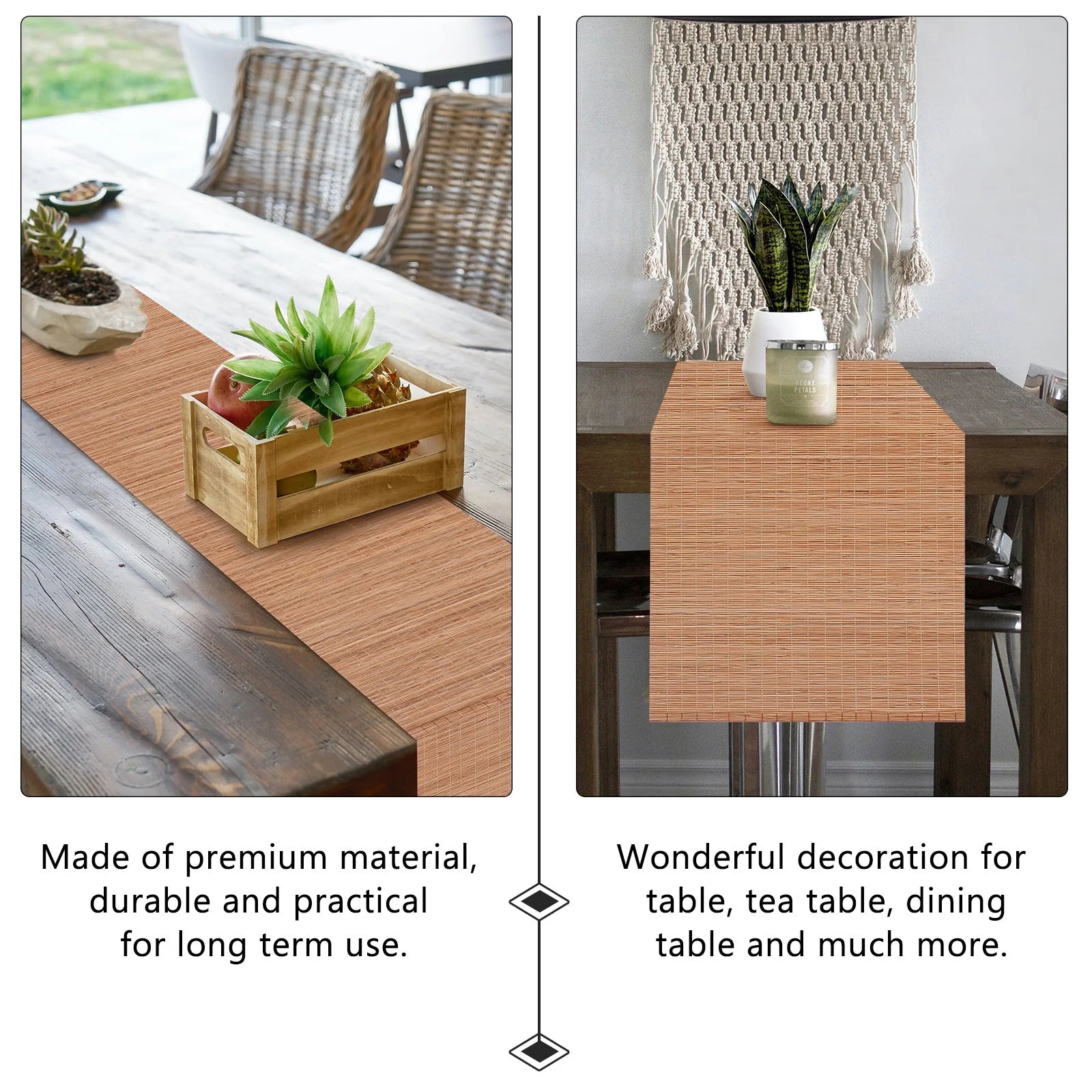 Bamboo Table Mat Runner 2Pcs C2743