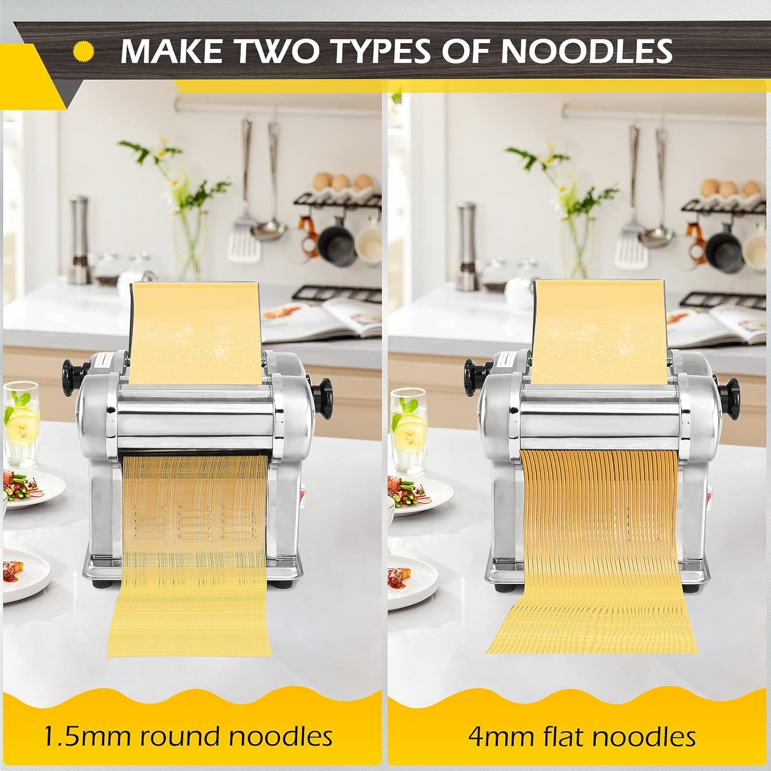 Electric Pasta Maker Noodle Maker Machine Stainless Steel 135W F183819