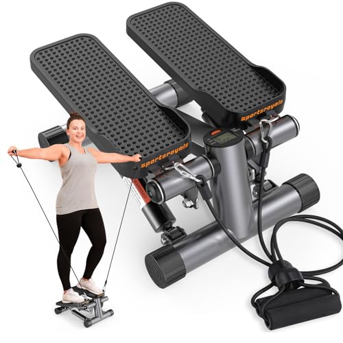 Mini Stepper with Resistance Band, Hydraulic Fitness Stepper Z5888