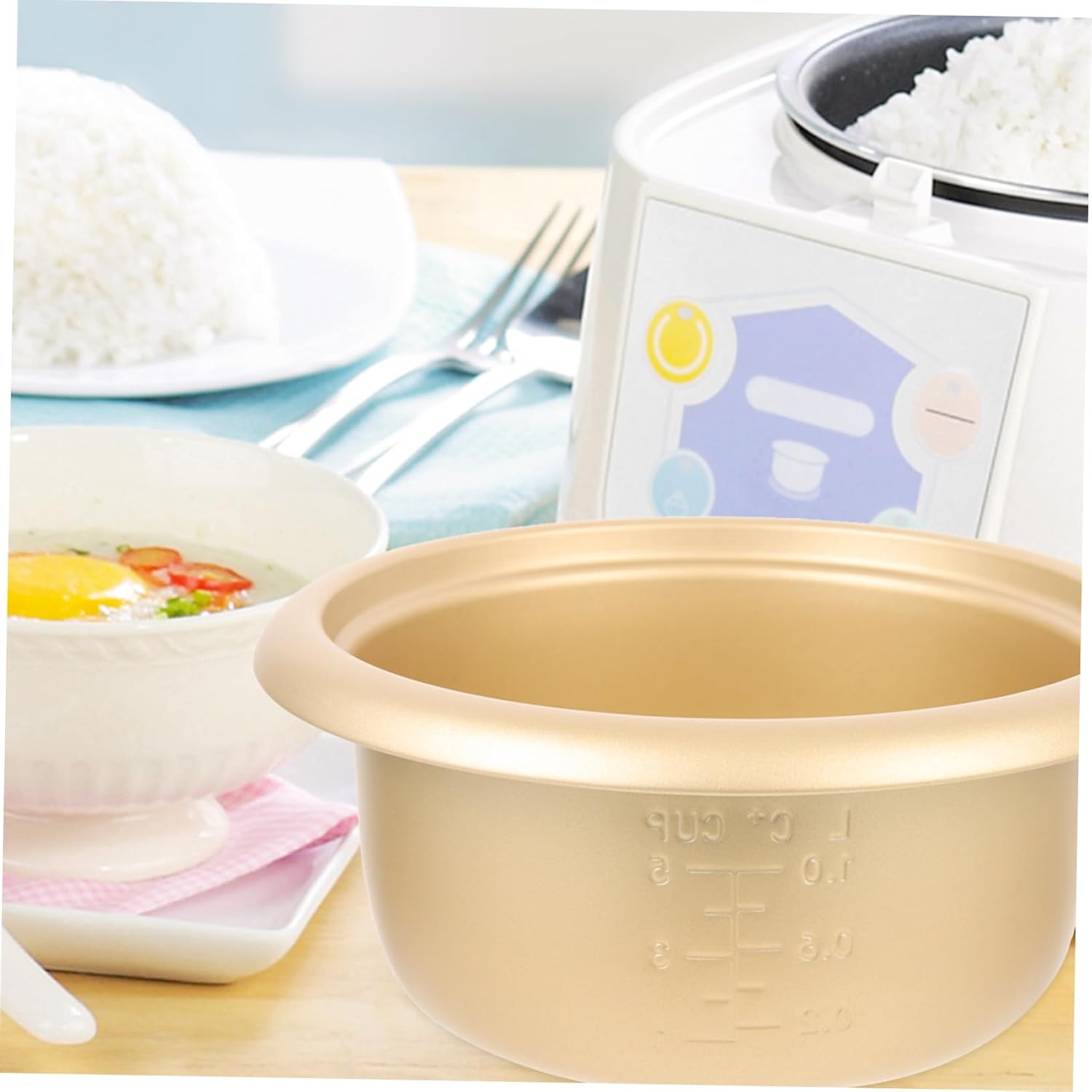 Rice Cooker Steel Inner Pot Ceramic Nonstick Pan O309077