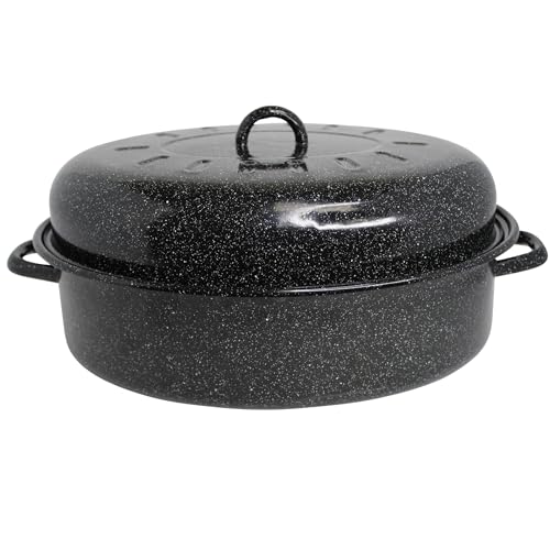 Black Covered Oval Roaster with Lid Z33609