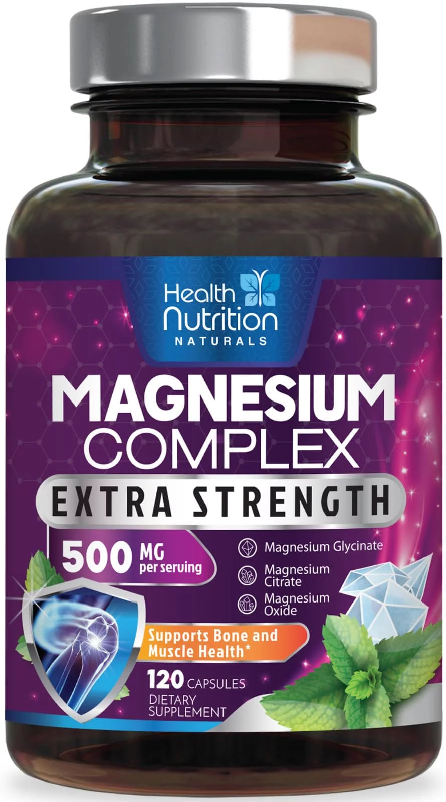 Magnesium Complex 500mg Chelated Magnesium Capsules, 120 Capsules I3635