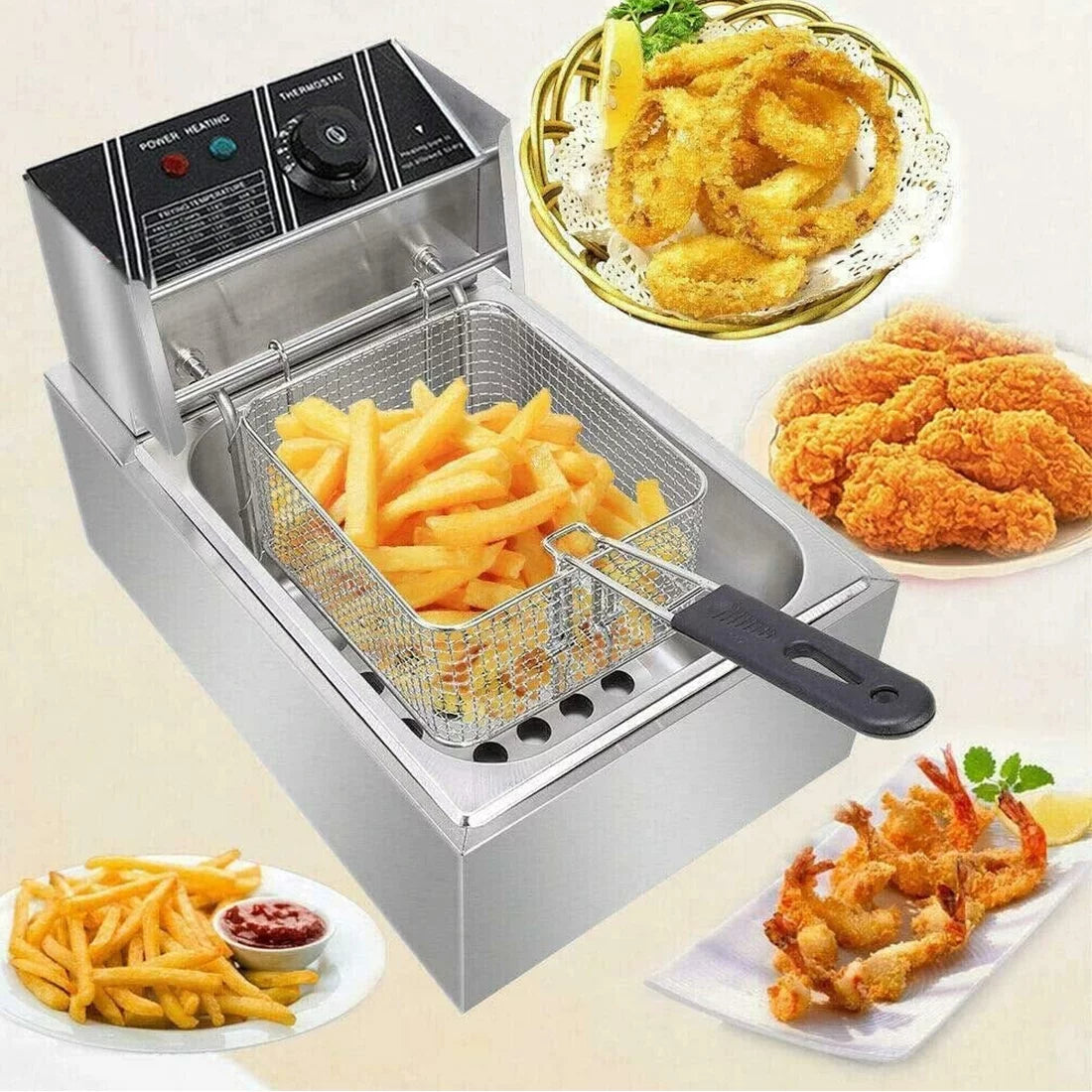 5L Electric Churro Making Machine with 6L Electric Deep Fryer X50132