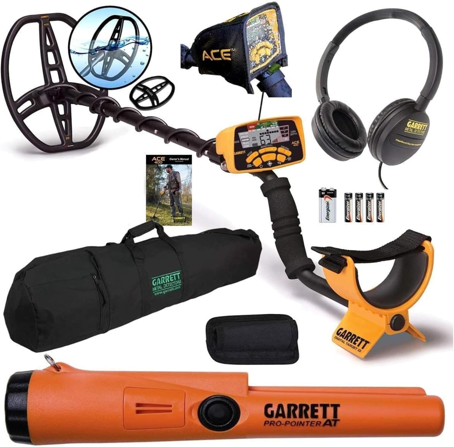 Metal Detector with Waterproof Coil and Carry Bag U655532