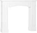White Fireplace Mantel with Decorative Pattern Interior Width 29" P123497
