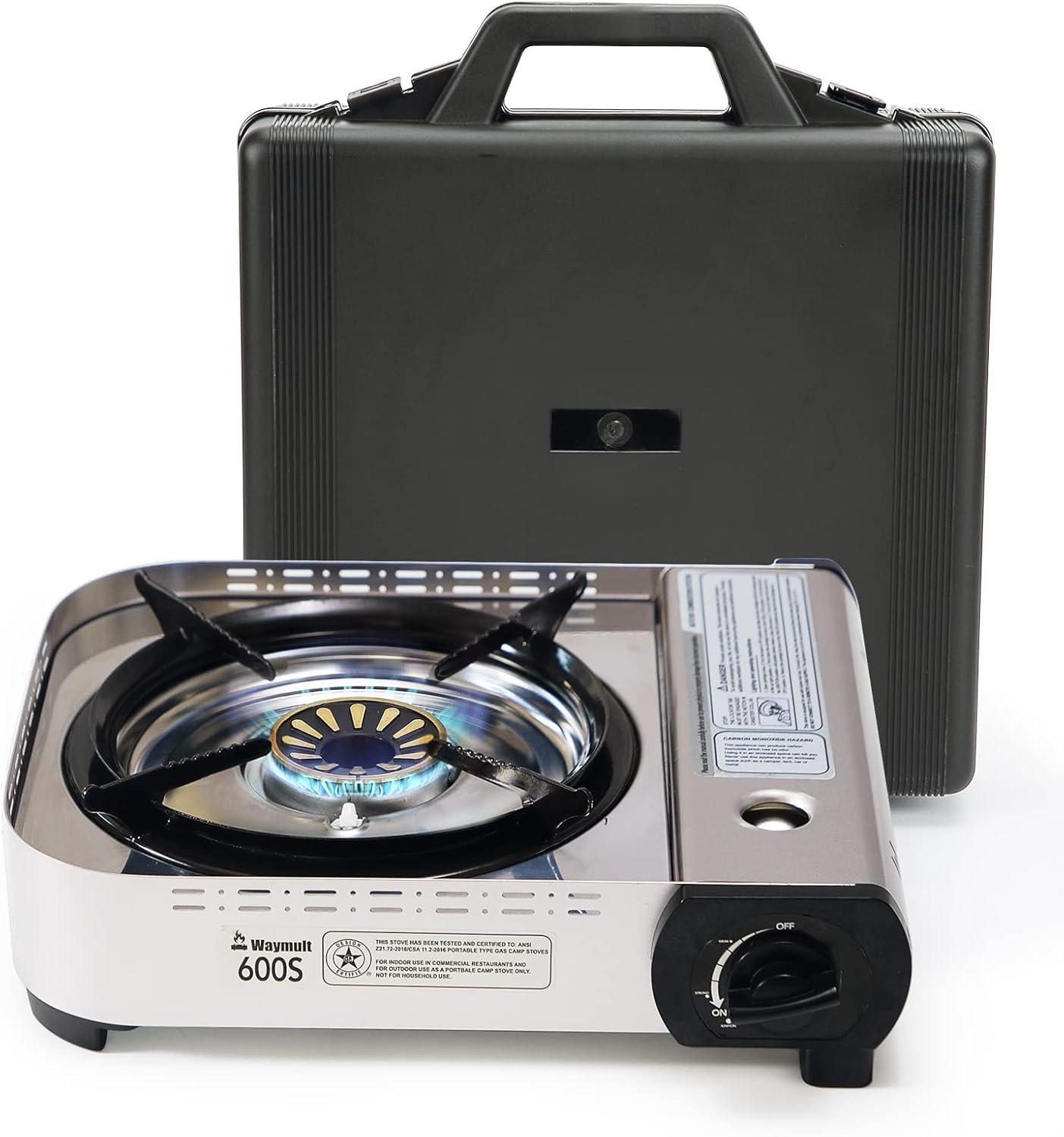 Portable Butane Stove Single Burner with Carrying Case J781993