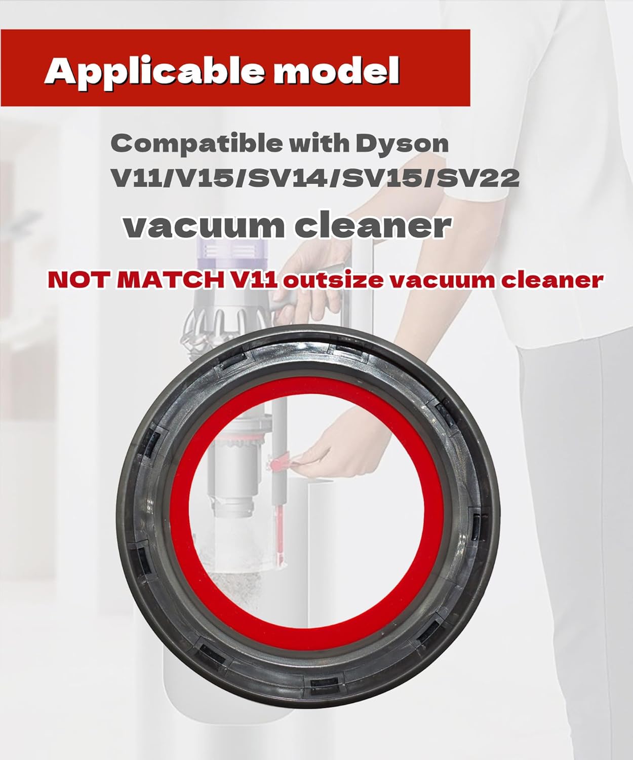 Dust Bin Top Fixed Sealing Ring Replacement for Dyson V11 V15 SV14 SV15 SV22 Z353815