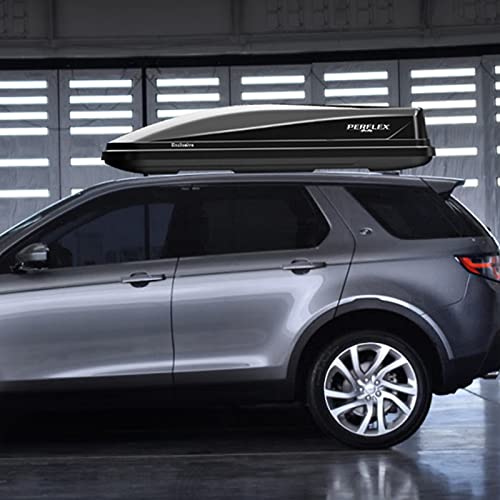 Large 17.7 Cubic Feet White Rooftop Cargo Box Carrier V8470