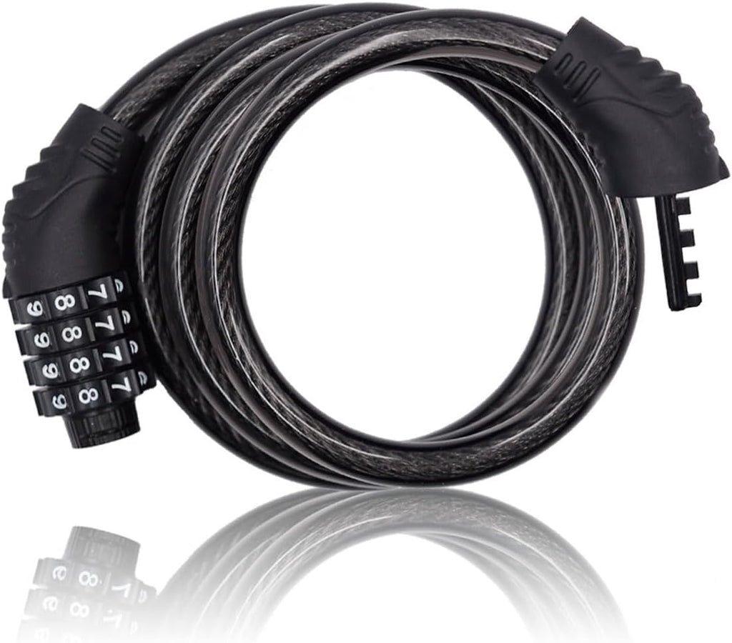 4 Digit 3 Feet Long Resettable Cable Bike Lock P531