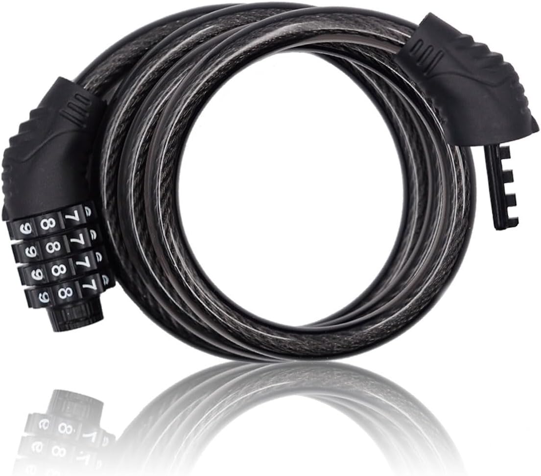 4 Digit 3 Feet Long Resettable Cable Bike Lock P531