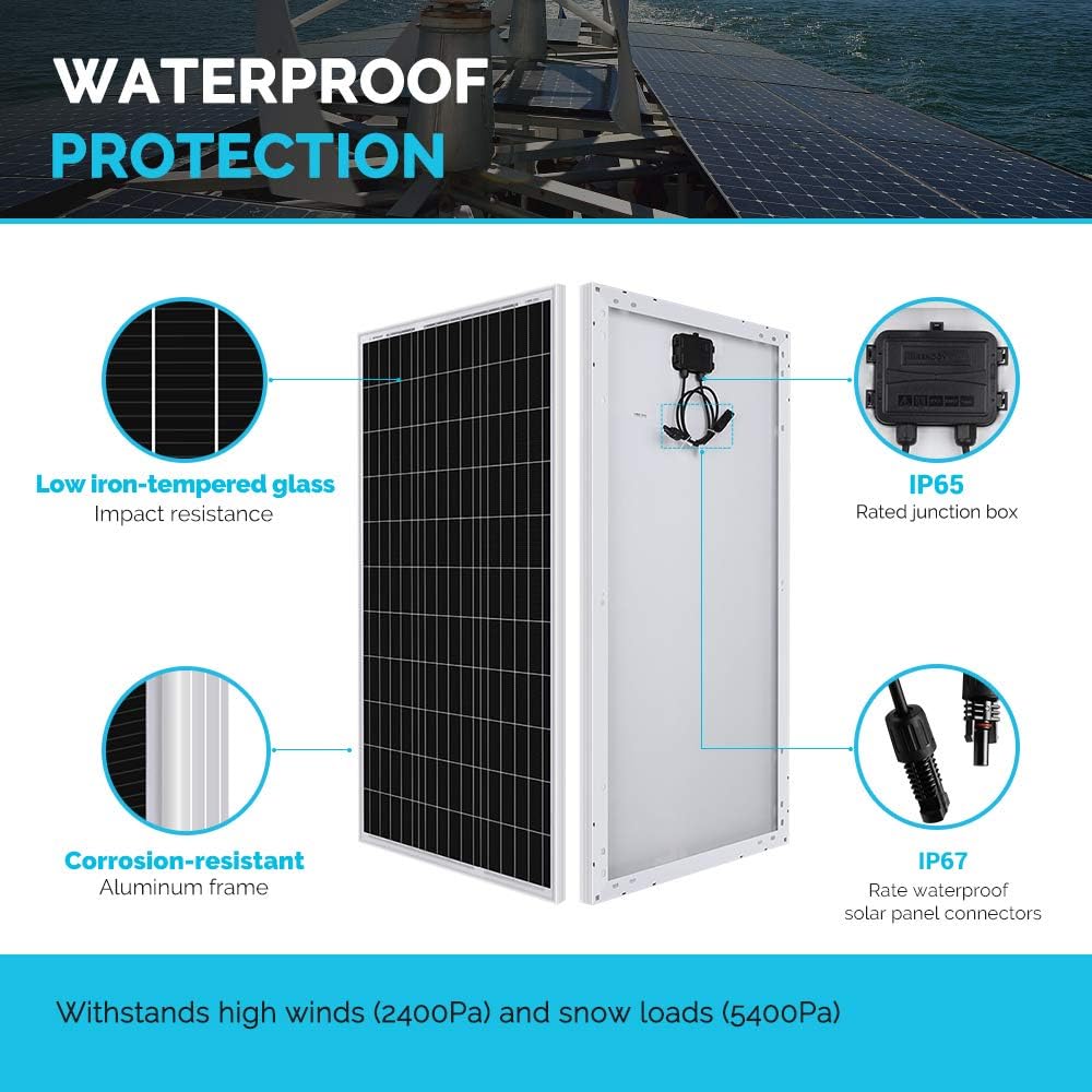 100 Watt Monocrystalline Solar Panel O4233
