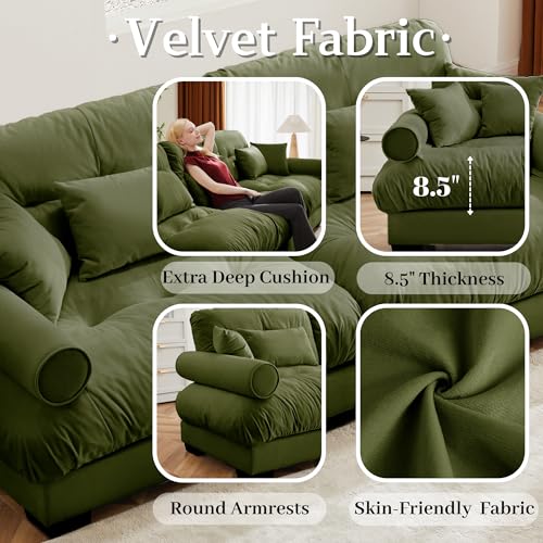 130" Modular Sectional Sofa with Movable Ottoman Q88443