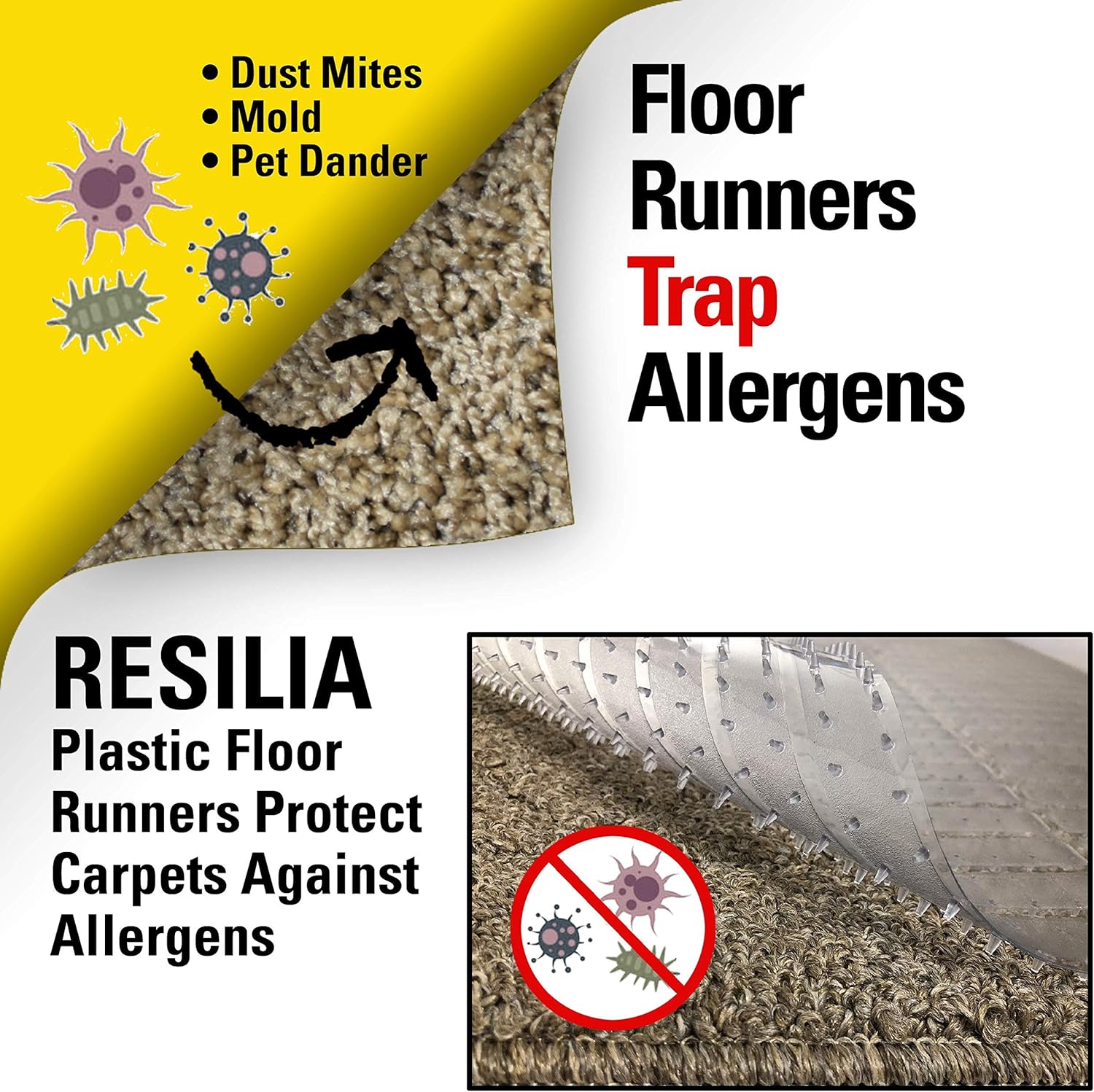 Clear Vinyl Plastic Floor Runner Protector 27 Inches Wide x 12 Feet Long Y3878