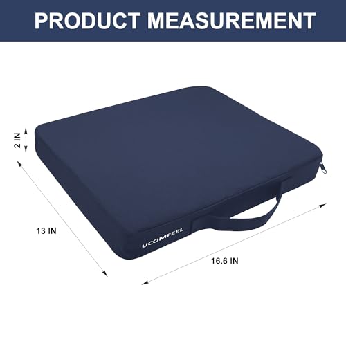 2 Inches Thick Waterproof Oxford Fabric Stadium Seat Cushions Set of 2 (Black) Y200