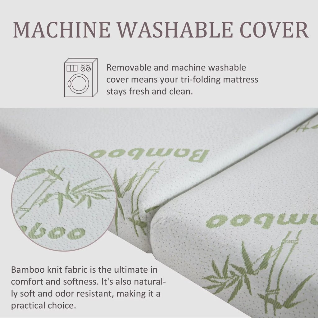 Twin Memory Foam Folding Mattress with Storage Bag X1587