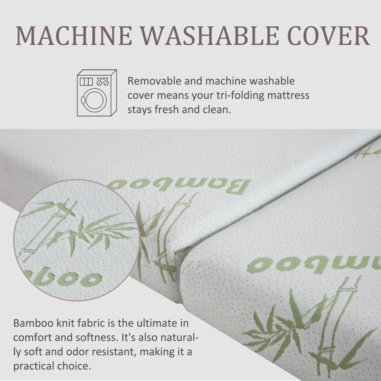 Twin Memory Foam Folding Mattress with Storage Bag X1587