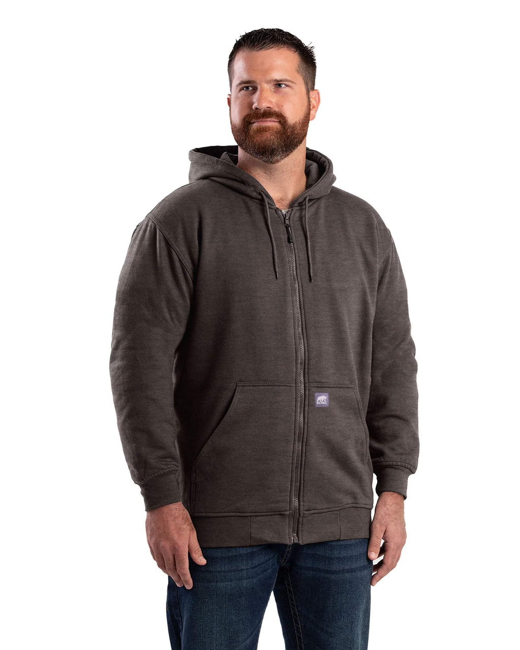 Thermal-Lined Full-Zip Hooded Sweatshirt P5268