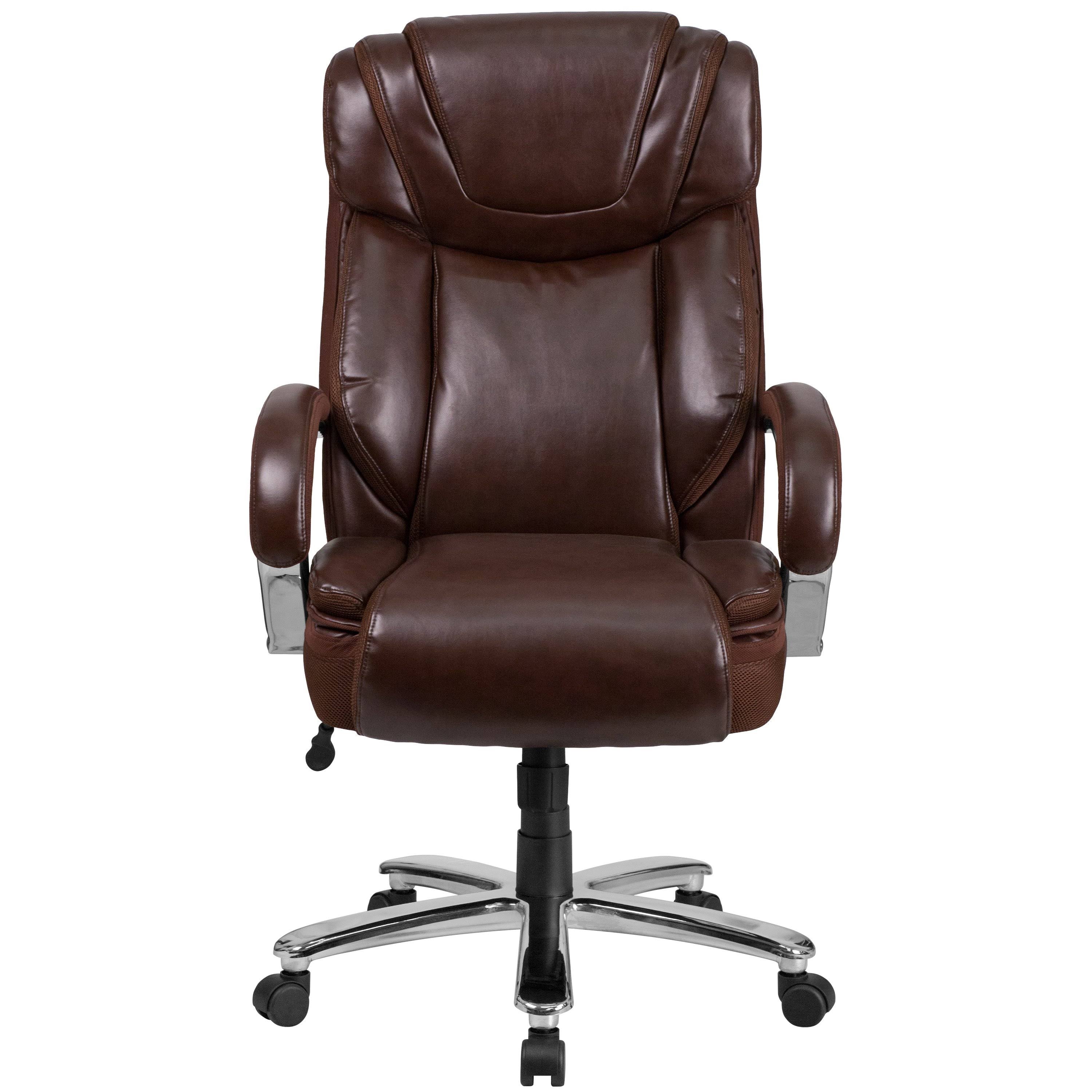 Brown Leather Executive Swivel Office Chair C475