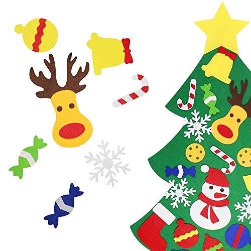 3.2FT Felt Christmas Tree with 30 Detachable Ornaments D935