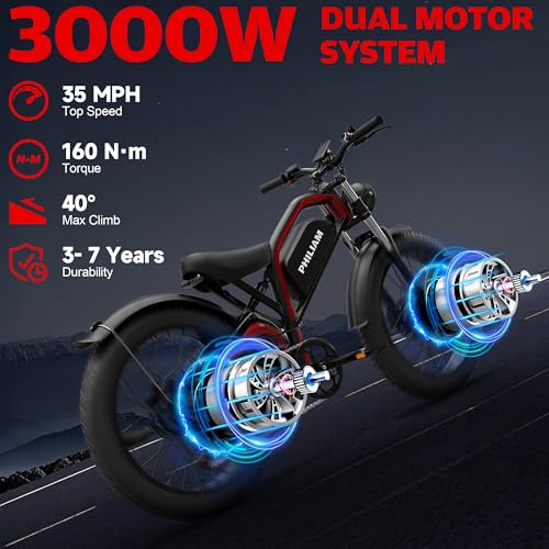 52V 23AH 26" Fat Tire Full Suspension Electric Bike S439763