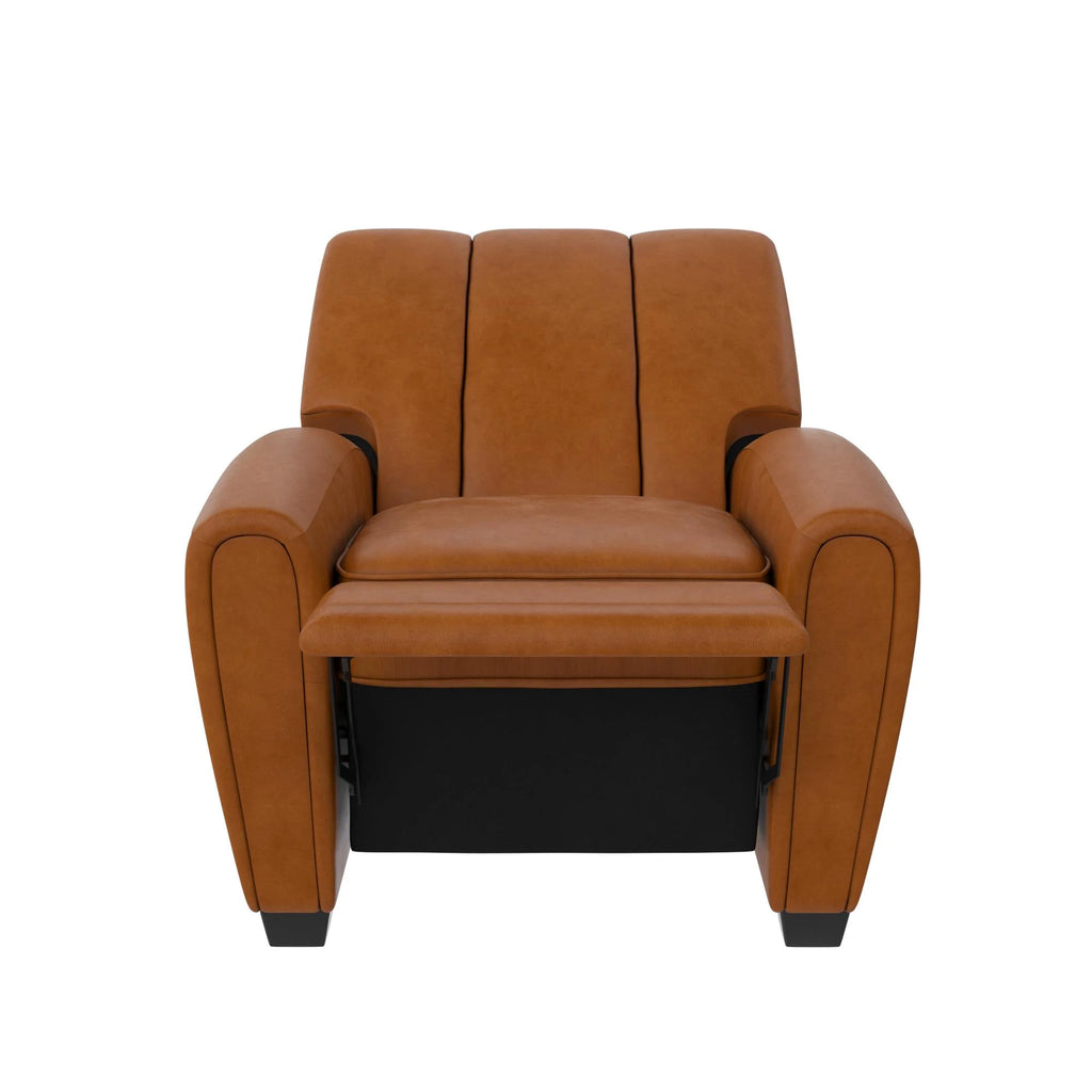 Camel Faux Leather Pushback Recliner Chair S33862
