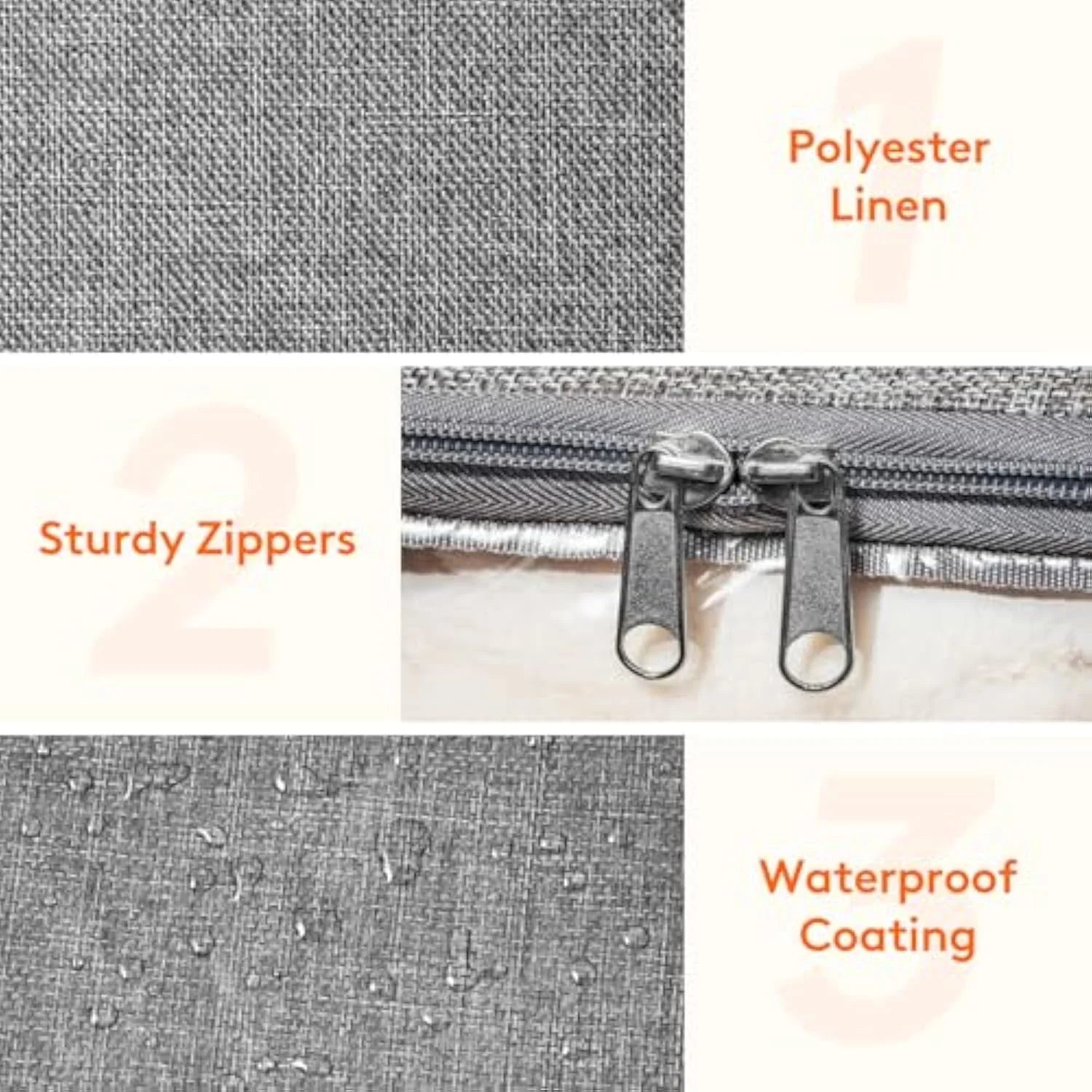 105L Extra Large Storage Bags with Zippers and Handles I414