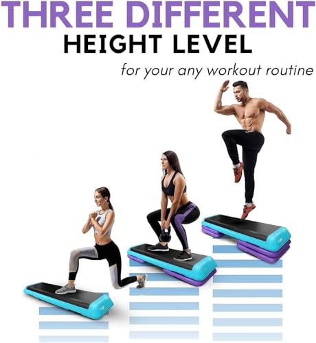 Adjustable Aerobic Exercise Step Platform with 4 Risers W230778