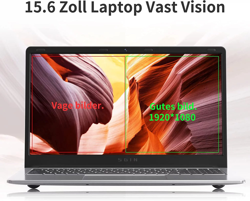 15.6inch Laptop 4GB DDR4 128GB SSD Windows 11 Intel Celeron HD IPS H362
