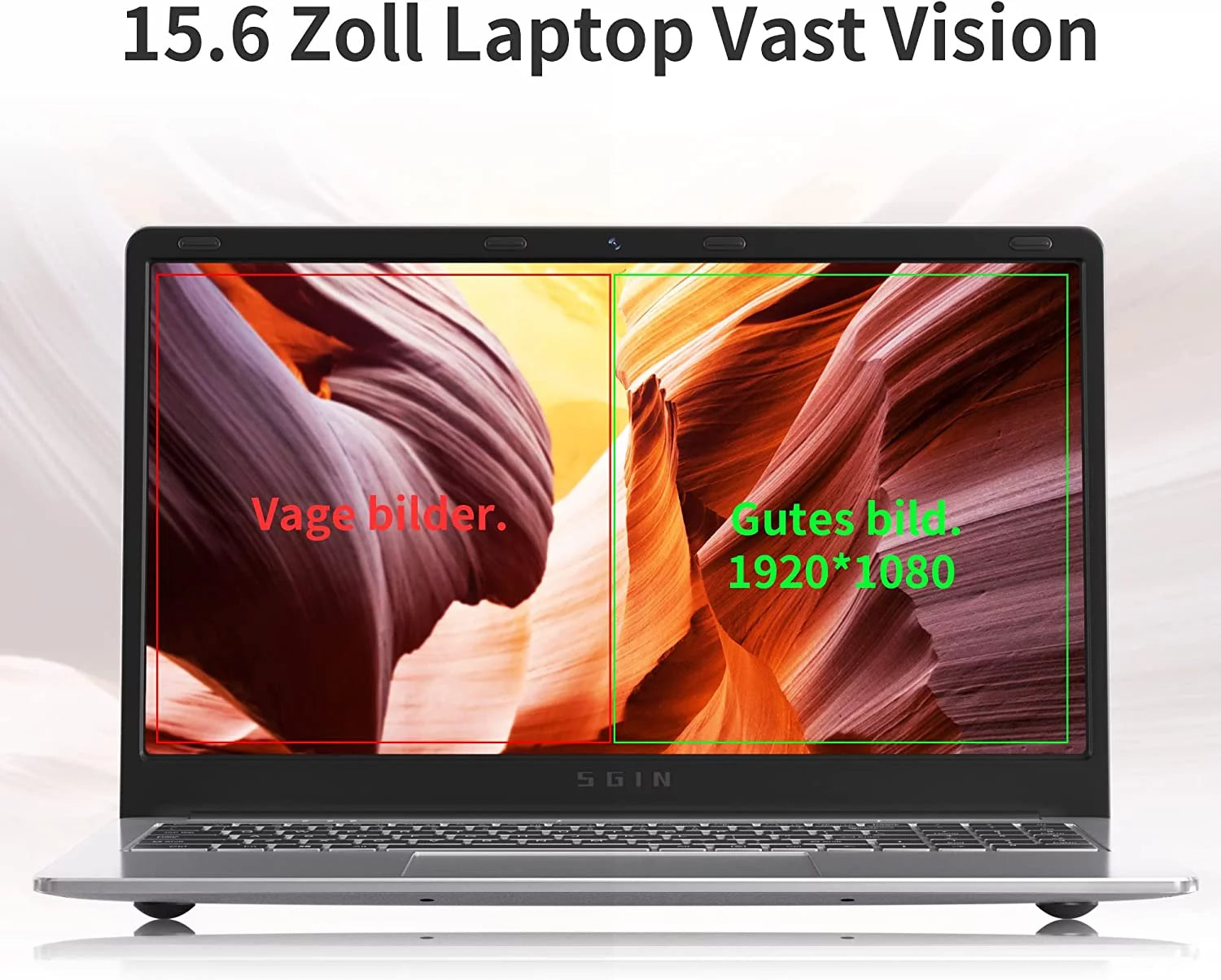 15.6inch Laptop 4GB DDR4 128GB SSD Windows 11 Intel Celeron HD IPS H362