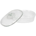 2-1/2-Quart Oval Casserole Dish with Glass Lid E504