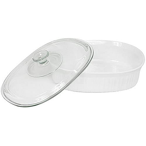 2-1/2-Quart Oval Casserole Dish with Glass Lid E504