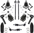2WD Front 12pc Suspension Kit with Tie Rod Ends Sway Bars Ball Joints Boots I1389
