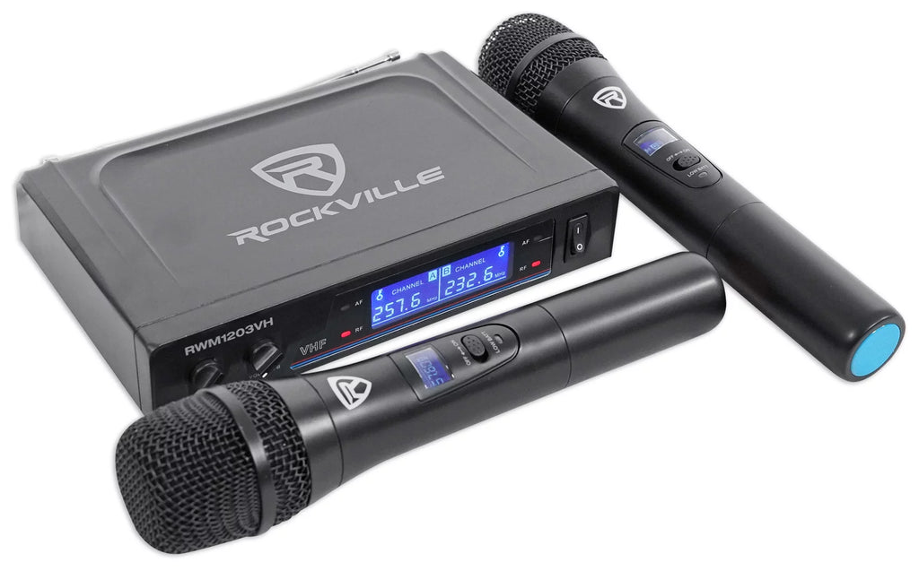 12" 3-Way 1600w Karaoke Speakers with Amplifier and Wireless Mics A152