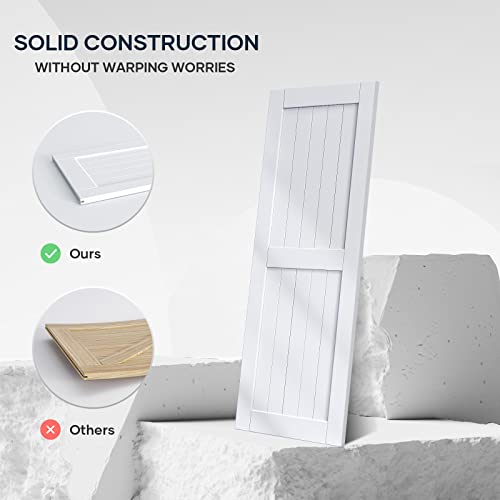 White Barn Door with Sliding Door Hardware Kit I680990