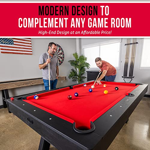 7 ft Pool Table with Wood Finish V481608