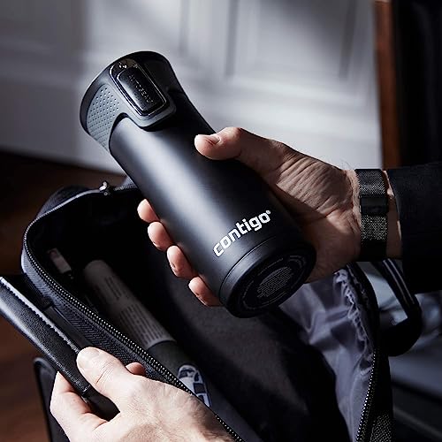 16oz Stainless Steel Vacuum Travel Mug 2-Pack with Spill-Proof Lid M210385