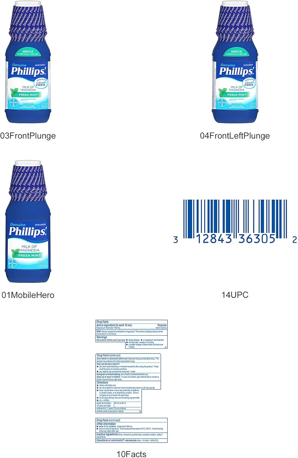 Mint Laxative Antacid, 12 Ounces U29392