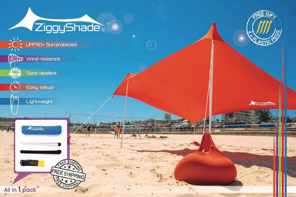Lightweight UPF50+ Lycra Sun Shade Tent with Sandbag Anchors G4384