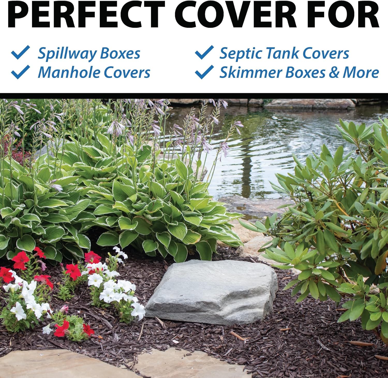 Grey Stone Faux Flat Rock Cover X988