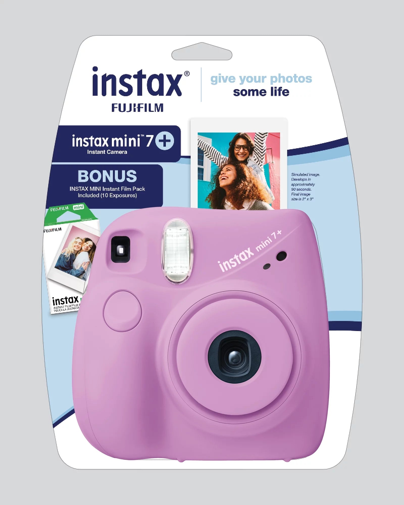 Lavender INSTAX Mini 7+ Camera with 10-pack Mini Film N632
