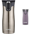 16oz Stainless Steel Vacuum Travel Mug 2-Pack with Spill-Proof Lid M210385