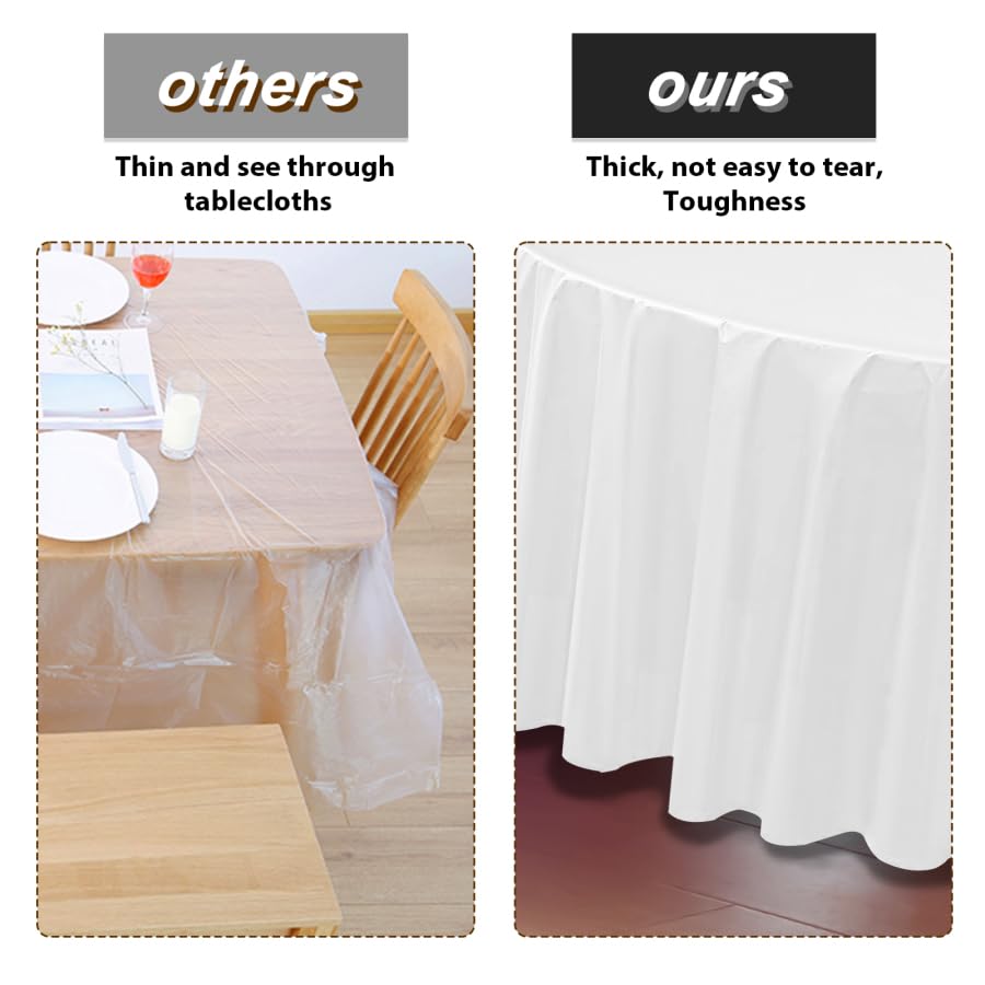 6 Pack Red Disposable Plastic Tablecloth K15617