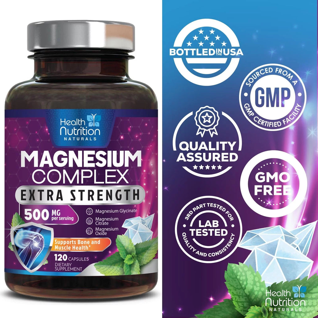 Magnesium Complex 500mg Chelated Magnesium Capsules, 120 Capsules I3635