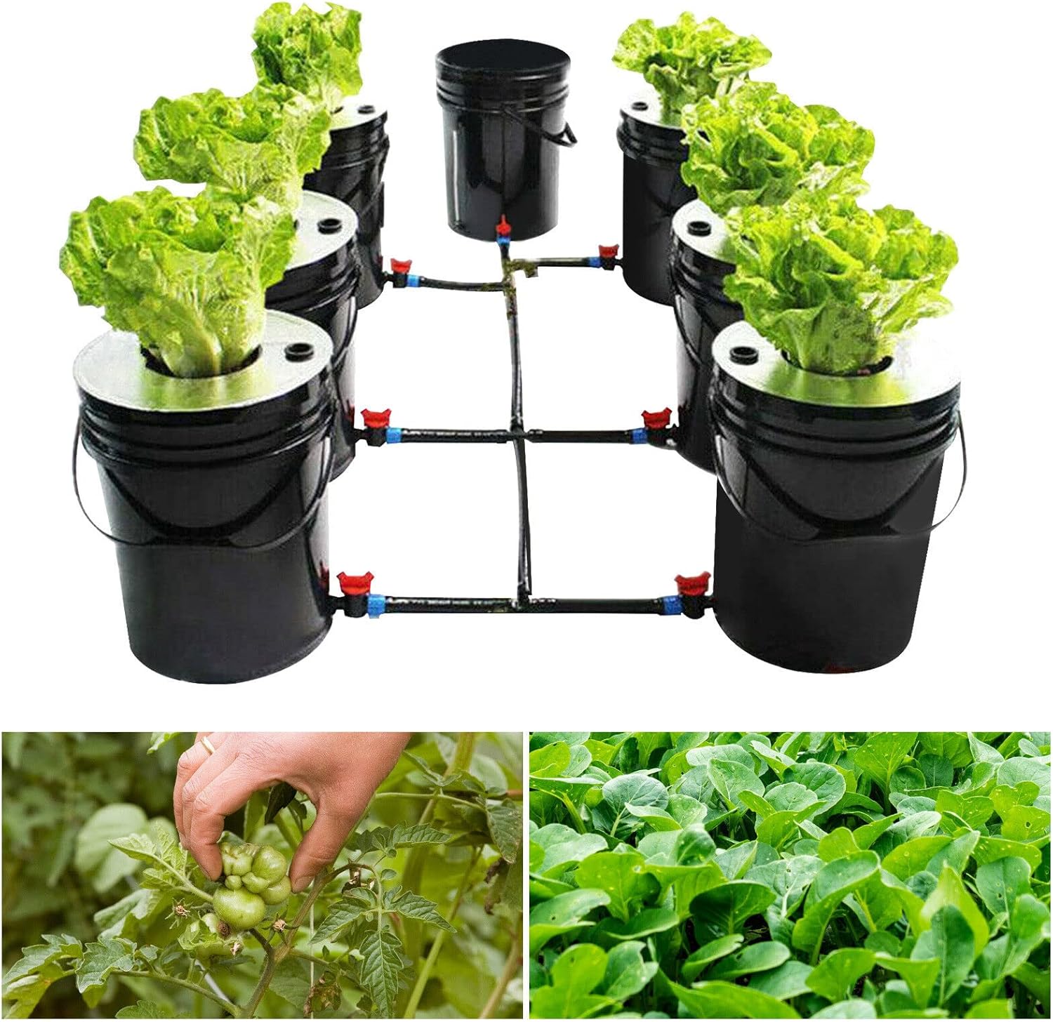 7 Bucket 5 Gallon Deep Water Culture Hydroponic System B8423