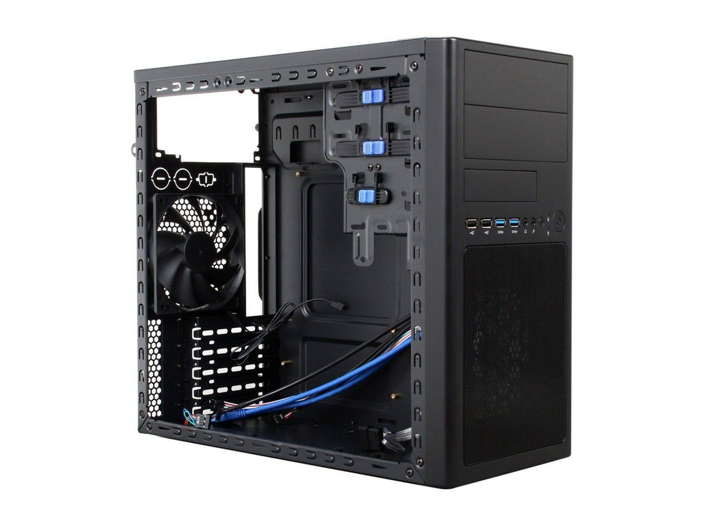 Micro-ATX Mini Tower Computer Case with Dual USB 3.0 Dual Fans M485