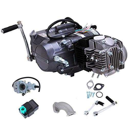 125CC 4-Stroke Semi Auto Engine Motor, 4 Speed, Single Cylinder Air-Cooling w/Reverse Electric Starter D68650