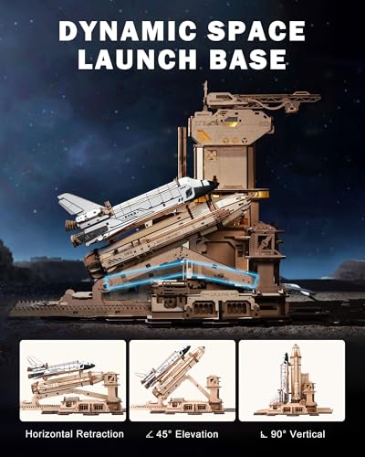 3D Wooden Space Shuttle Puzzle with Lighting Y3544