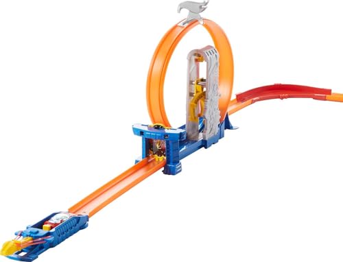 Hot Wheels Toy Car Track Set with Motorized Booster M2453
